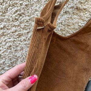 Free People Brown Corduroy Mini Dress
